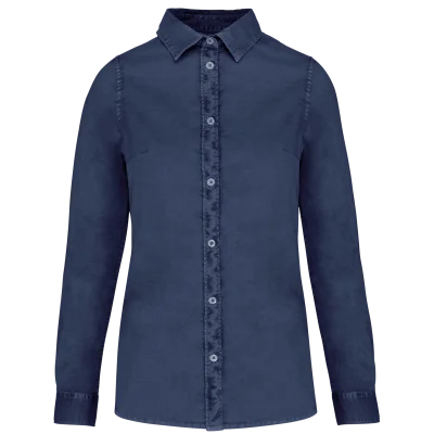 Chemise écoresponsable délavée femme