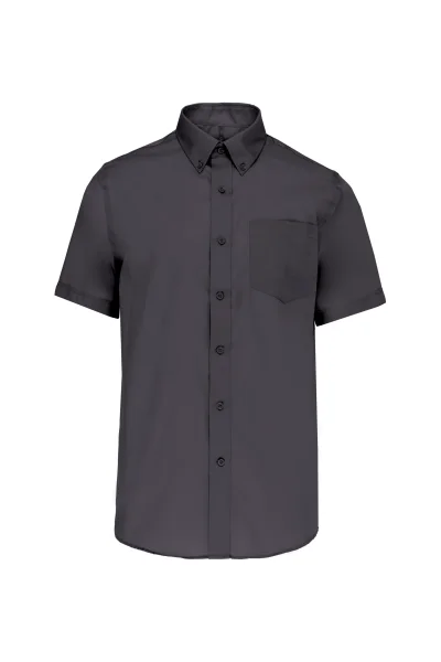 Chemise micro-sergé manches courtes sans repassage