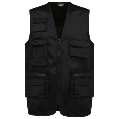 Gilet polycoton multipoches doublé unisexe