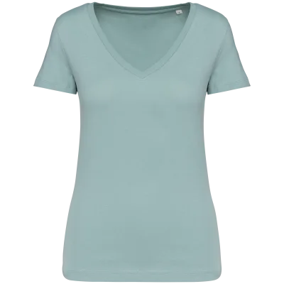 T-shirt écoresponsable col V femme