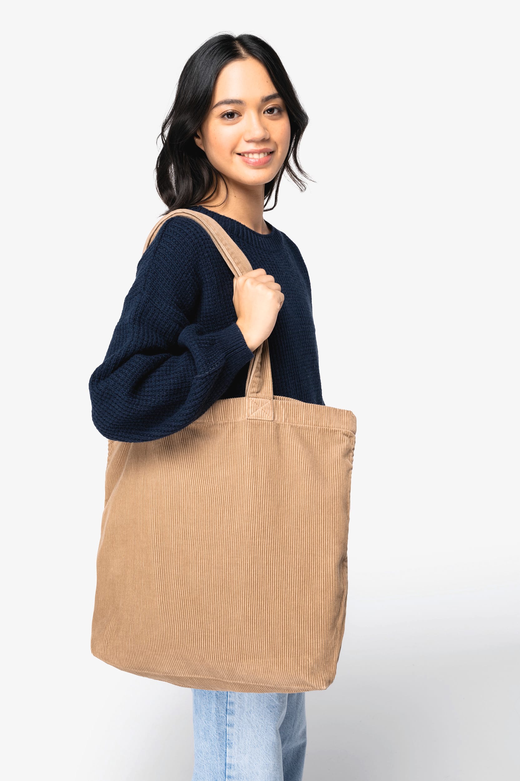 Sac écoresponsable délavé en velours côtelé