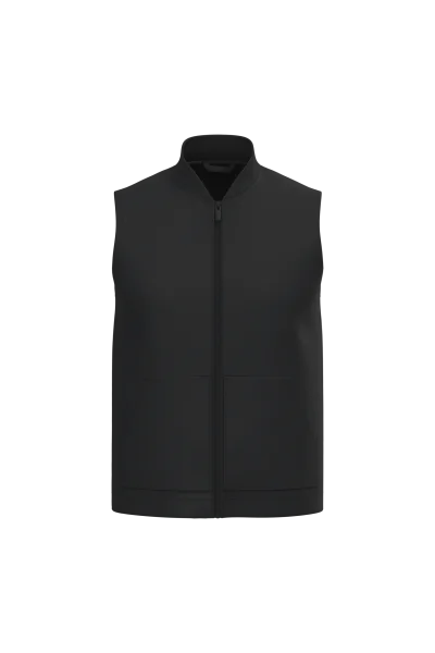 Bodywarmer rembourré en sergé écoresponsable à col teddy unisexe
