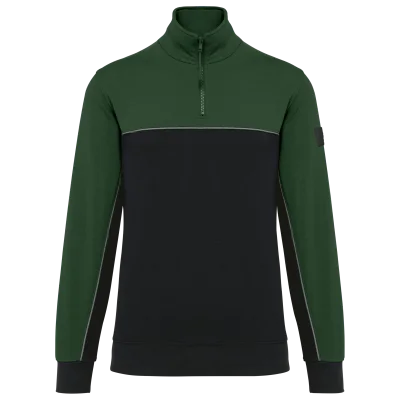 Sweat-shirt écoresponsable col zippé unisexe