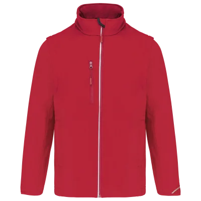 Veste softshell sport manches amovibles unisexe