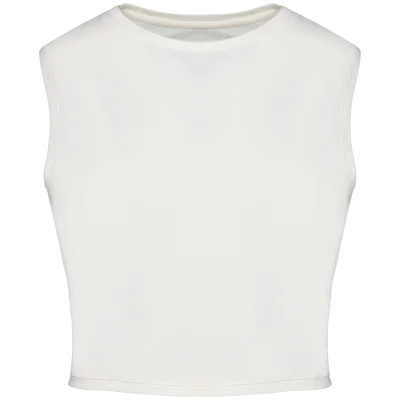 T-shirt écoresponsable crop sans manche femme