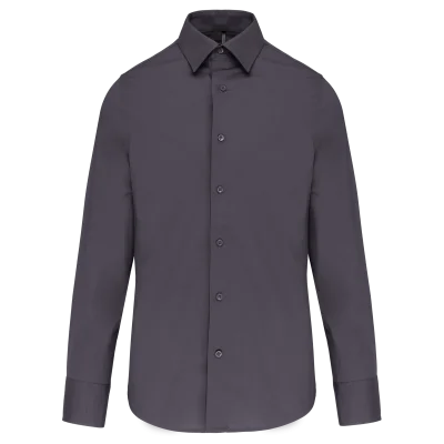 Chemise coton / élasthanne manches longues homme