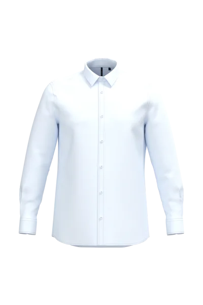 Chemise popeline polycoton sans poche entretien facile homme