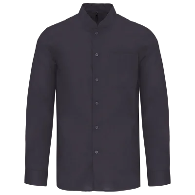 Chemise col mao manches longues