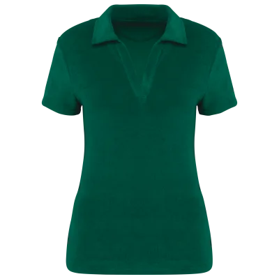 Polo écoresponsable en éponge femme