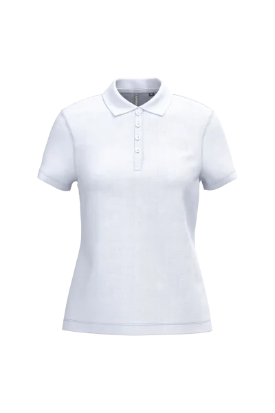 Polo piqué manches courtes femme