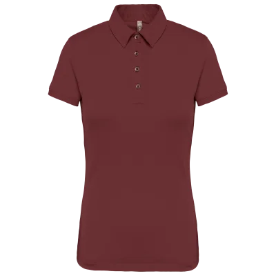 Polo jersey manches courtes femme