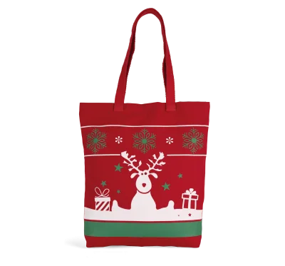 Sac shopping avec motifs de Noël