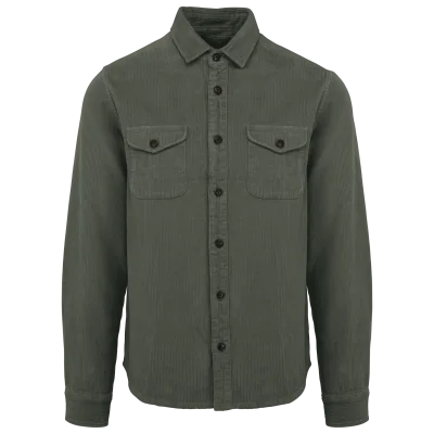 Surchemise écoresponsable délavée en velours côtelé homme