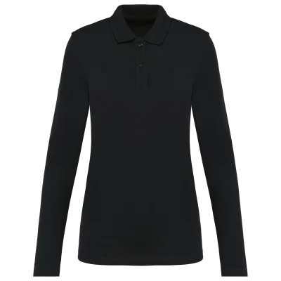 Polo Supima® manches longues femme