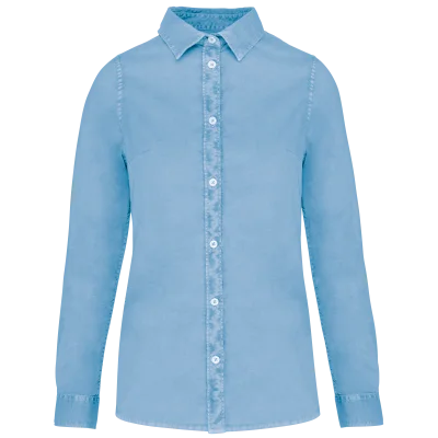 Chemise écoresponsable délavée femme