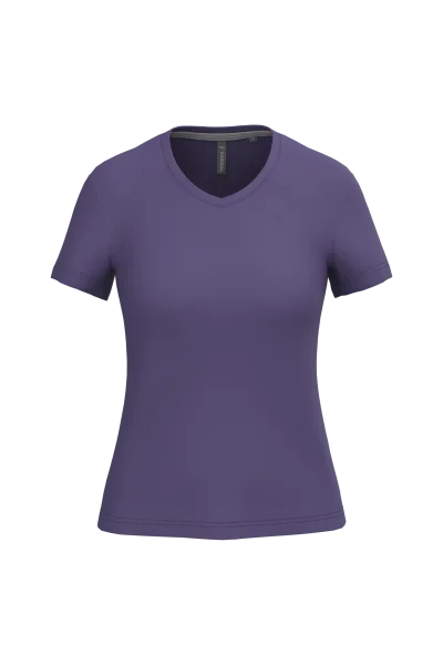 T-shirt col V manches courtes femme