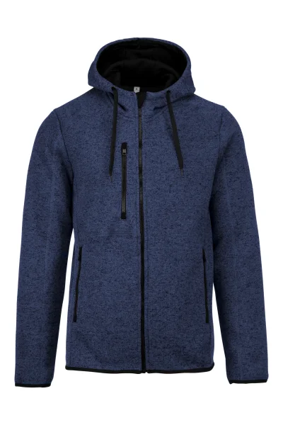 Veste à capuche chinée homme