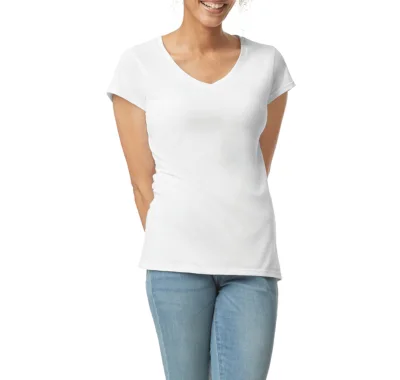 T-shirt femme col v Softstyle