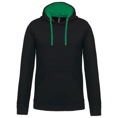 Sweat-shirt capuche contrastée homme