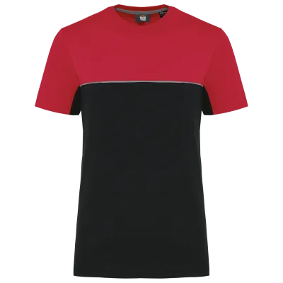 T-shirt bicolore écoresponsable manches courtes unisexe