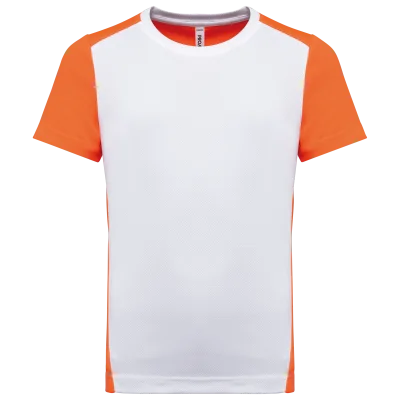 T-shirt de sport écoresponsable bicolore enfant