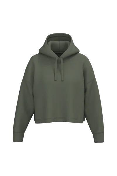 Sweat-shirt crop à capuche femme
