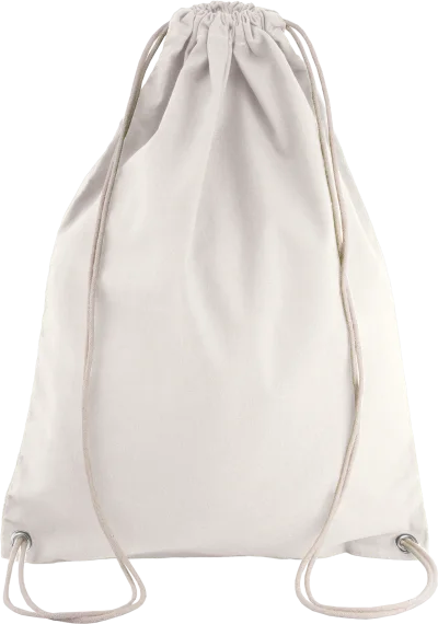 Sac à dos en coton avec cordelettes