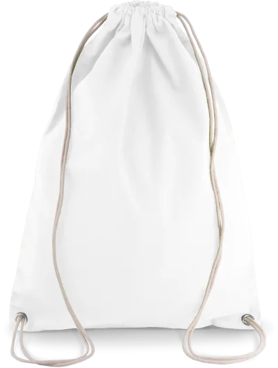 Sac à dos en coton avec cordelettes