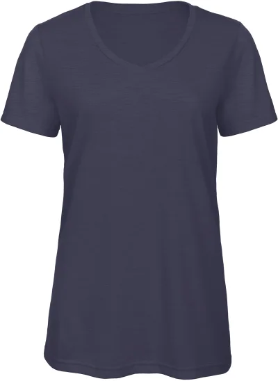 T-shirt Triblend col V Femme