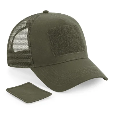 Casquette Filet Réglable à l'Arrière avec Patch Amovible