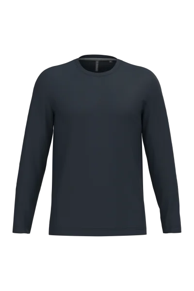 T-shirt col rond manches longues homme