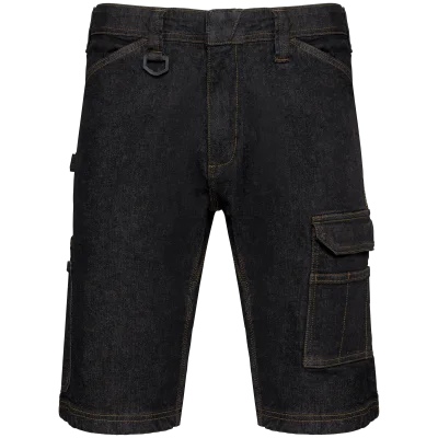 Bermuda denim multipoches homme