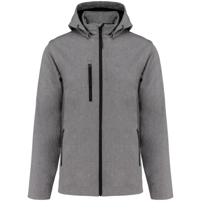 Veste Softshell 3 couches à capuche avec manches amovibles unisexe