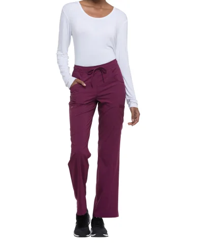 Pantalon à taille mi-haute avec cordon de serrage pour femme