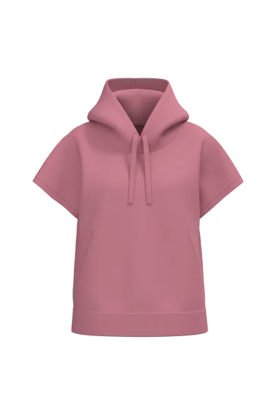 Sweat-shirt écoresponsable à capuche oversize sans manches French Terry femme