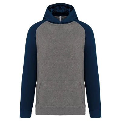 Sweat-shirt capuche bicolore enfant