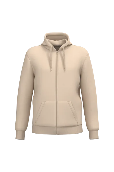 Sweat-shirt recyclé zippé à capuche unisexe