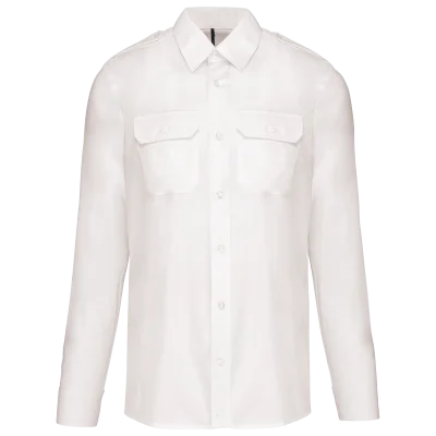Chemise pilote manches longues homme