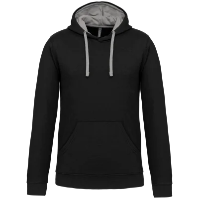 Sweat-shirt capuche contrastée homme