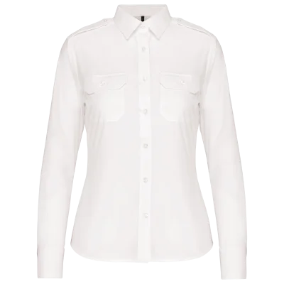 Chemise pilote manches longues femme