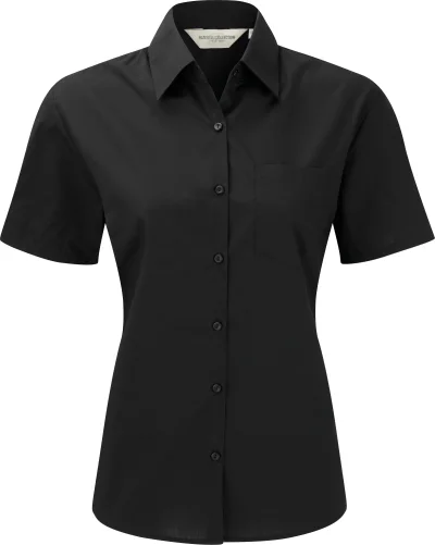 Chemise femme popeline polycoton manches courtes