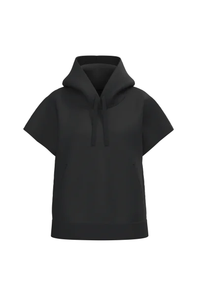 Sweat-shirt écoresponsable à capuche oversize sans manches French Terry femme