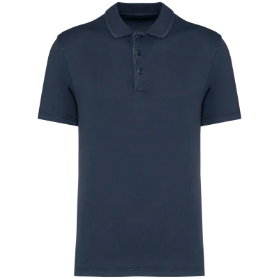 Polo écoresponsable délavé en jersey homme