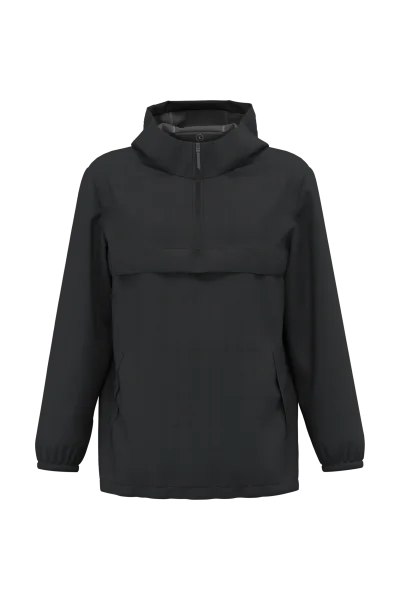 Veste coupe-vent imperméable écoresponsable quart zip unisexe