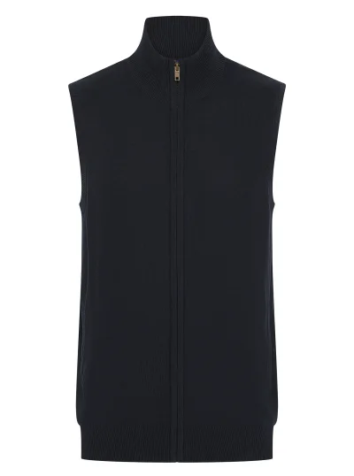 Pull zippé sans manches pour homme