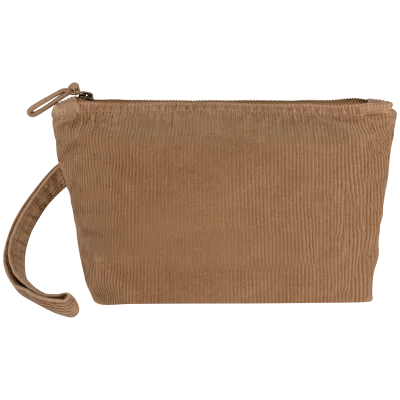 Pochette écoresponsable délavée en velours côtelé