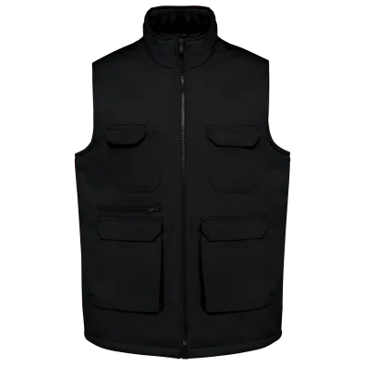Gilet polycoton multipoches rembourré unisexe