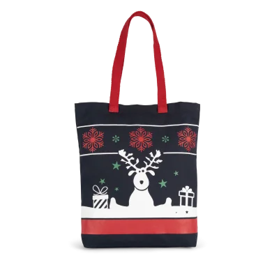 Sac shopping avec motifs de Noël