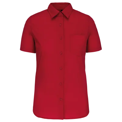 Chemise popeline manches courtes femme