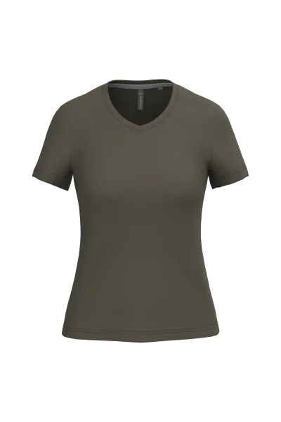 T-shirt col V manches courtes femme